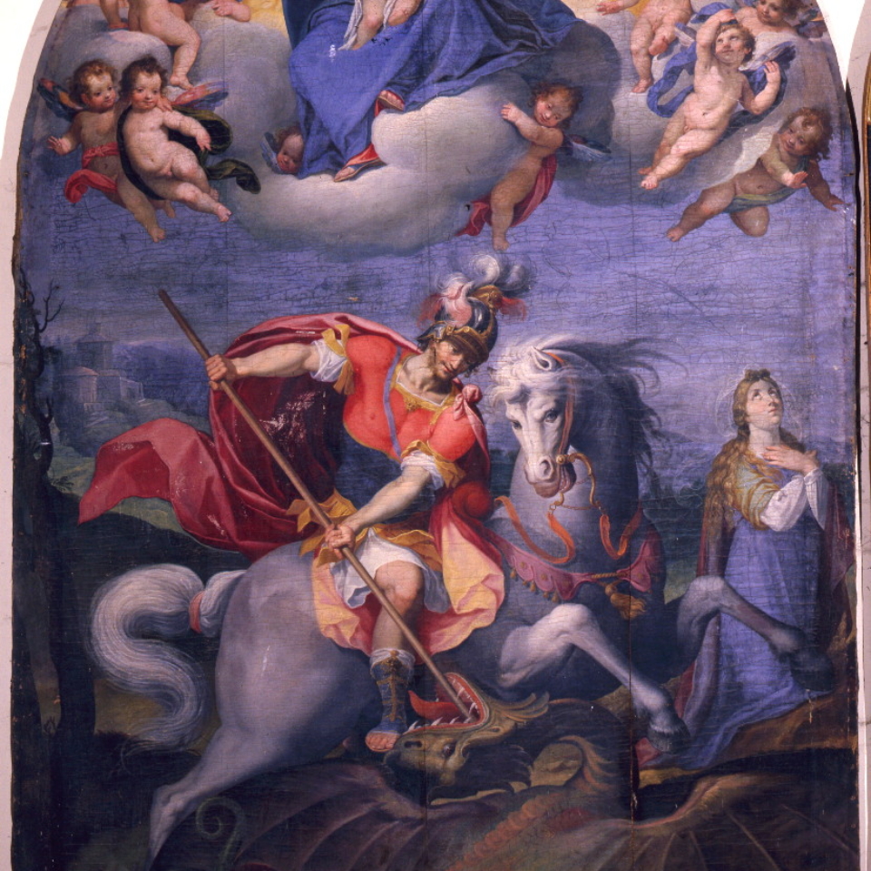 Angelo Righi, San Giorgio che uccide il drago