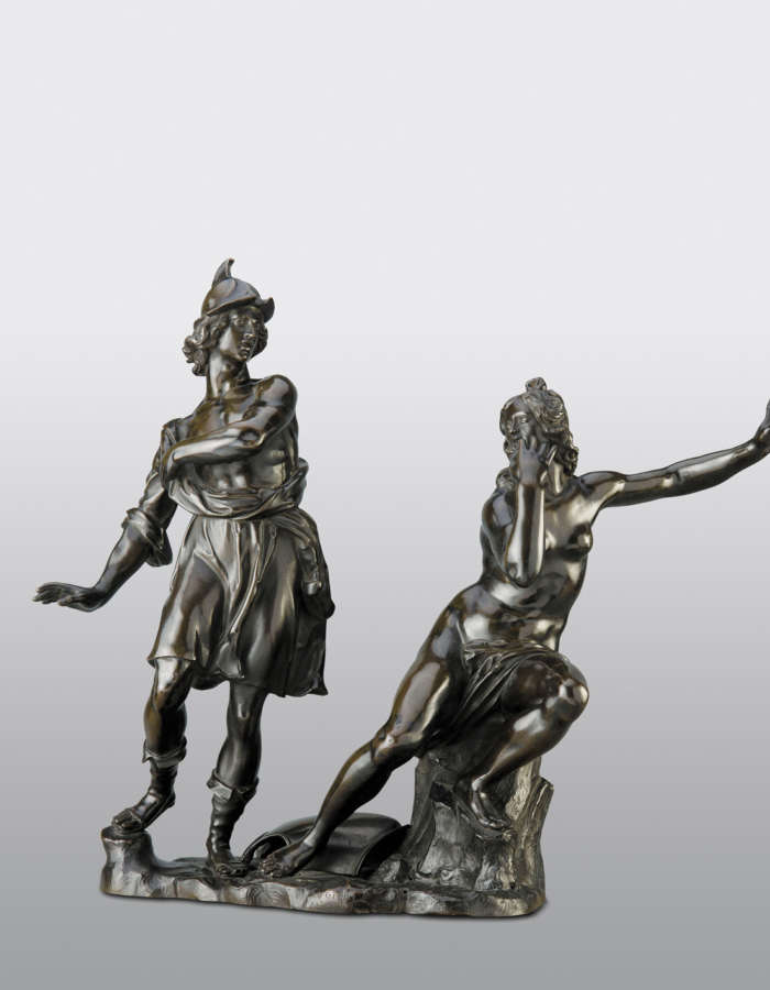 Fig. 3 Ferdinando Tacca Angelica con l’anello magico si cela a Ruggiero 1650-1660 circa bronzopatinato Musée du Louvre,Parigi