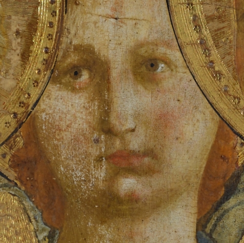Beato Angelico, Pala di San Marco, particolare, durante il restauro